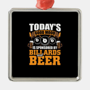 Billiard Player Heute Billard und Bier Ornament Aus Metall