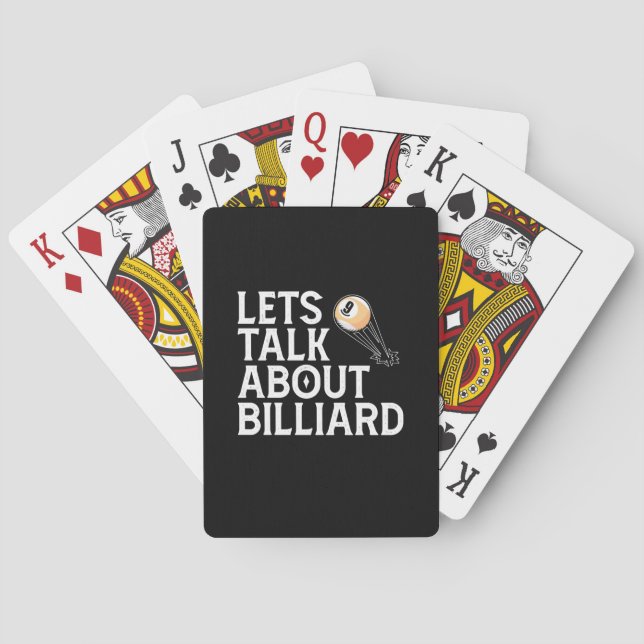 Billiard Player | Lasse über Billiard Spielkarten (Rückseite)