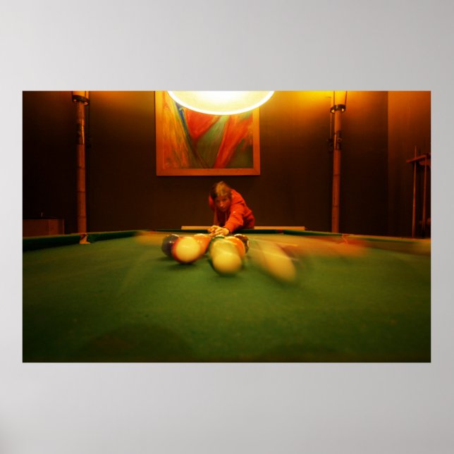 Billiard Player Perspektive Poster (Vorne)