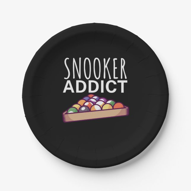Billiard Player | Snooker Addict Pappteller (Vorderseite)