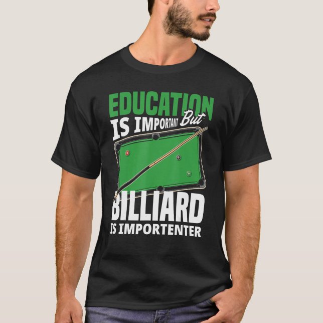Billiard Player Snooker Pool Player T-Shirt (Vorderseite)