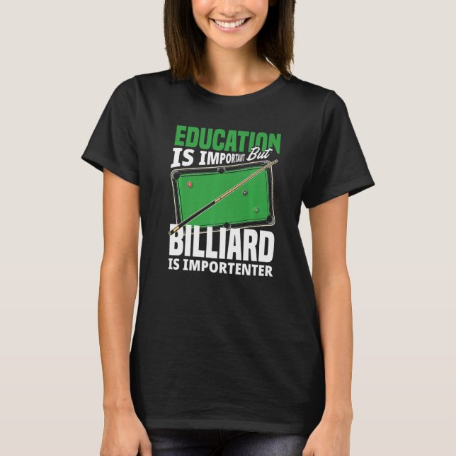 Billiard Player Snooker  Pool Player T-Shirt (Vorderseite)
