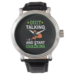 Billiard Player Snooker Start Chalking Armbanduhr