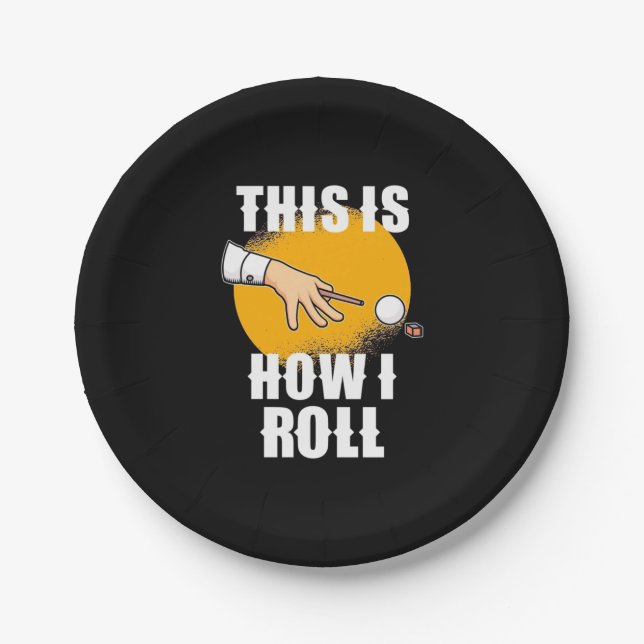 Billiard Player | So spielt Snooker Roll Pappteller (Vorderseite)