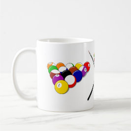 Billiard Pool Balls und Cues Tasse