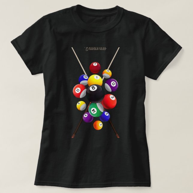 Billiard Pool Billiard T-Shirt (Design vorne)