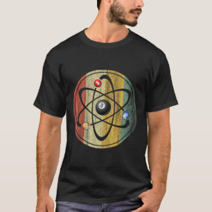 Billiard Pool Hall Sport Atom Wissenschaft Vintage T-Shirt