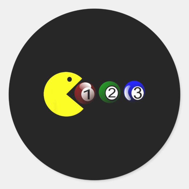 Billiard Pool Ll - Funny Billiards Player Lover th Runder Aufkleber (Vorderseite)