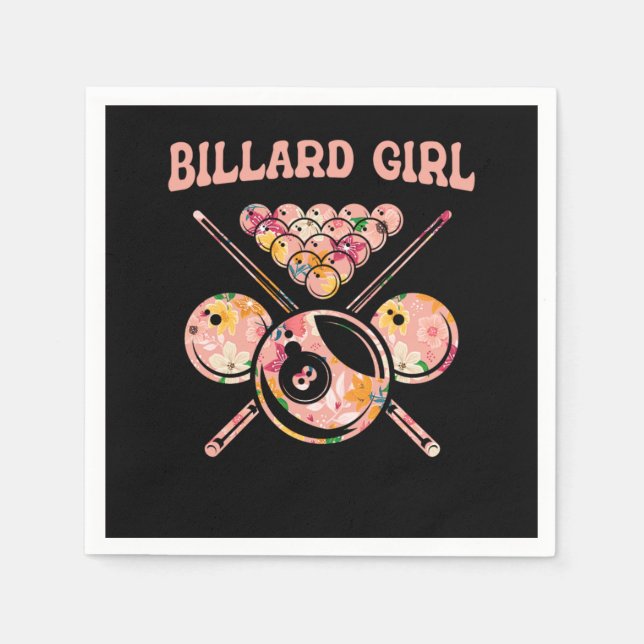 Billiard Pool Player Billard 8-Ball Serviette (Vorderseite)