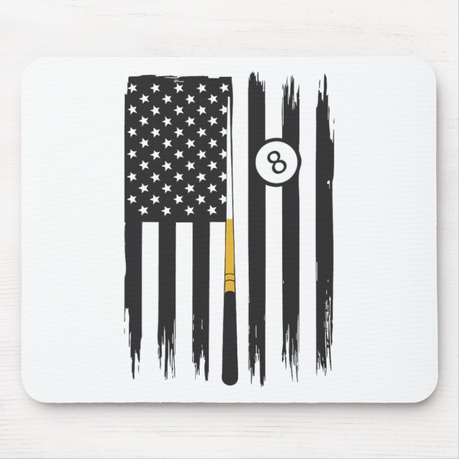 Billiard Pool Player Billiard Tabelle USA US Ameri Mousepad (Vorne)