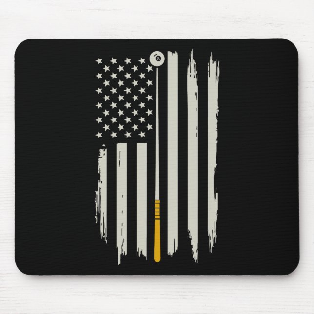 Billiard Pool Player Billiard Tabelle USA US Ameri Mousepad (Vorne)