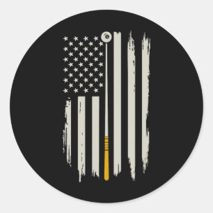 Billiard Pool Player Billiard Tabelle USA US Ameri Runder Aufkleber