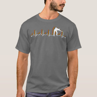 Billiard Pool Retro Heartbeat EKG für Billiard Pl T-Shirt