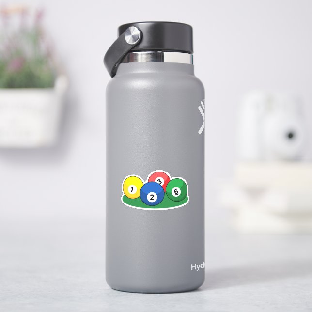 Billiard Pool Snooker Balls Aufkleber (HydroFlask)