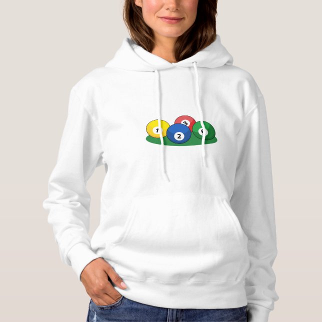 Billiard Pool Snooker Balls Hoodie (Vorderseite)