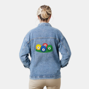 Billiard Pool Snooker Balls Jeansjacke