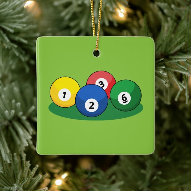 Billiard Pool Snooker Balls Keramikornament (Baum)