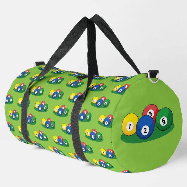 Billiard Pool Snooker Balls Muster Duffle Bag (Linke Ecke)