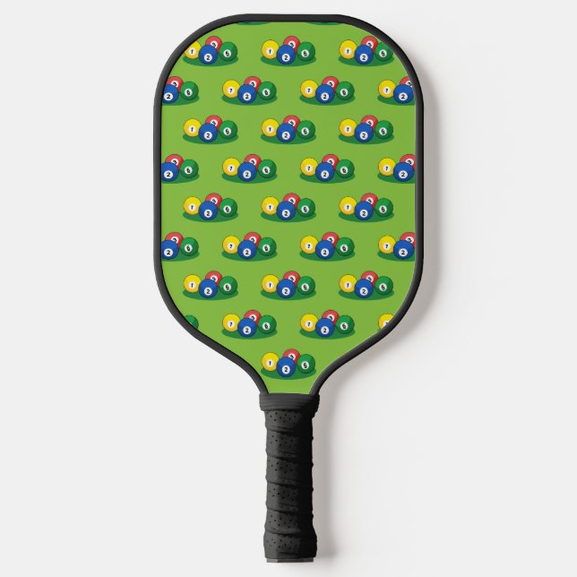 Billiard Pool Snooker Balls Muster Pickleball Schläger (Vorderseite)
