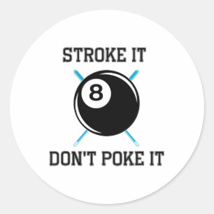 Billiard Pool Snooker Player Funny Stroke Es nicht Runder Aufkleber