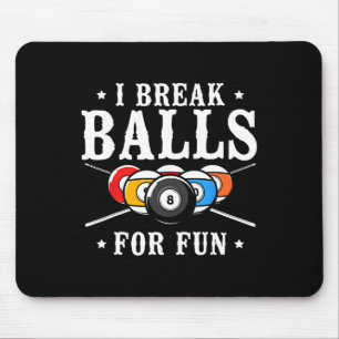 Billiard Pool Spieler Ball Pun Vintage I Breche Fü Mousepad