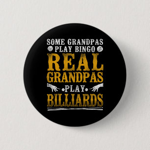 Billiard-Poolspieler-Ball-Opa-vintage-einige-Großv Button