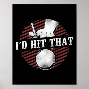 Billiard-Poolspieler-Ball-Wortspiel Vintage Retro Poster