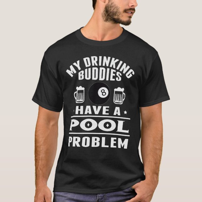 Billiard-Poolspieler-Queue-Sportjunge T-Shirt (Vorderseite)