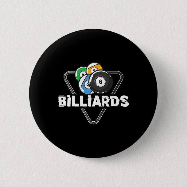 Billiard Rack Billiard Player Snooker 8 Ball Cue Button (Vorderseite)