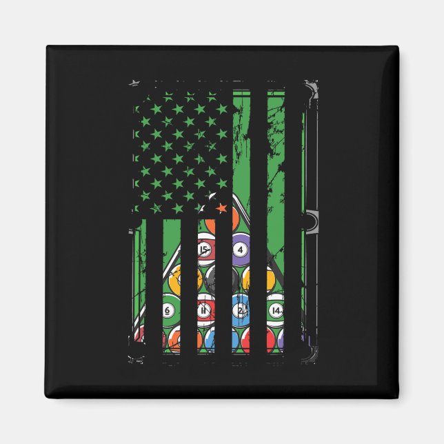 Billiard Rack US American Flag Billiards Player S Magnet (Vorne)
