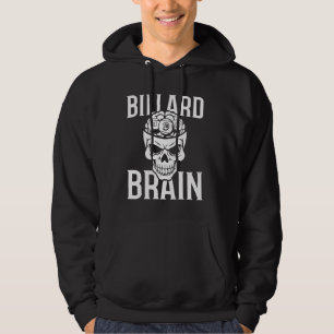 Billiard Skull Pool Cue - 8 Ball Billard Brain Hoodie