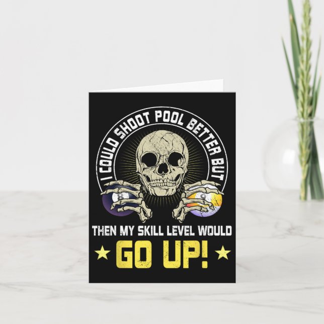 Billiard Skull Pool Snooker Billiard Ball Table N Karte (Vorderseite)