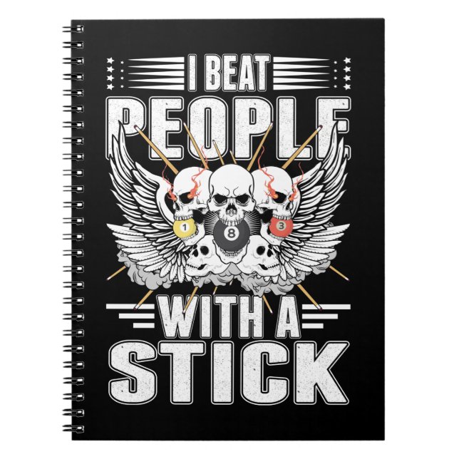 Billiard Snooker Cue Sports Pool Player Notizblock (Vorderseite)