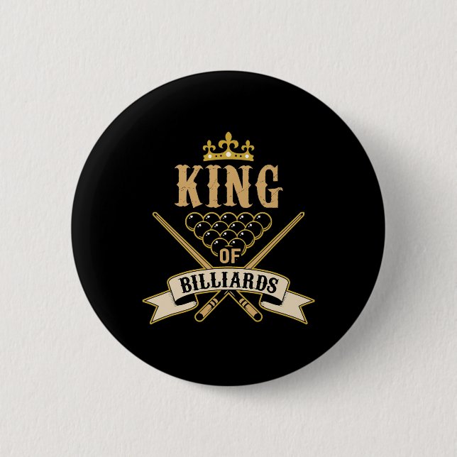 Billiard Snooker Liebhaber - König von Billard Button (Vorderseite)