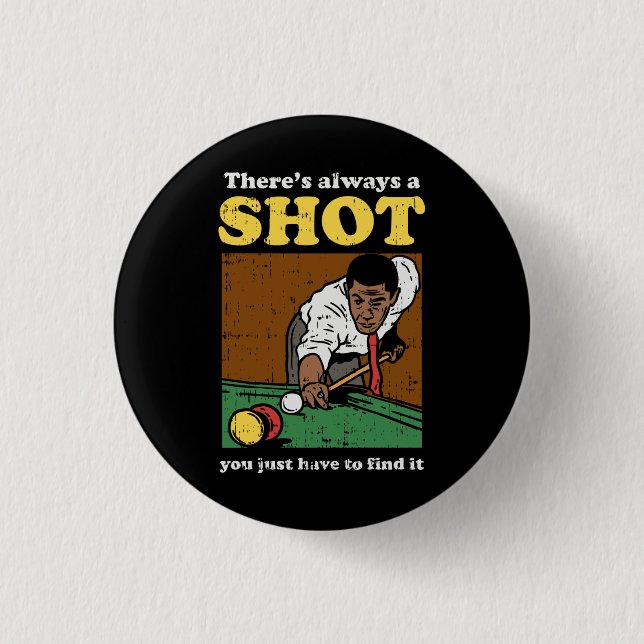 Billiard Snooker Retro Button (Vorderseite)
