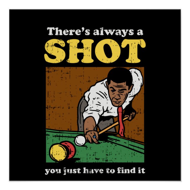 Billiard Snooker Retro Poster (Vorderseite)