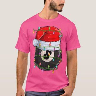 Billiard Sports Lover Xmas Lights Santa Billiard C T-Shirt