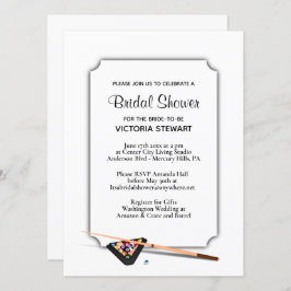 Billiard Theme Bridal Dusche Einladung