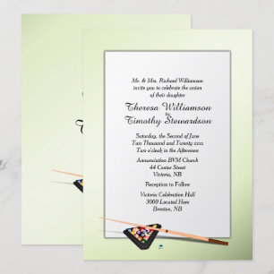 Billiard Theme Wedding Einladung