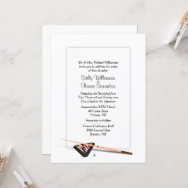 Billiard Theme Wedding Einladung