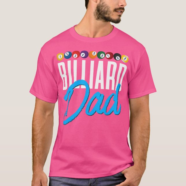 Billiard Vater Snooker Player Pool Billiard T-Shirt (Vorderseite)