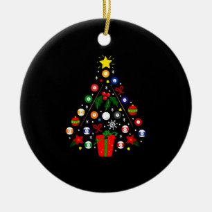 Billiard Weihnachtsbaum Keramik Ornament