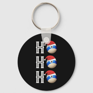 Billiard Weihnachtsfeier Weihnachtsmannmütze Pool Schlüsselanhänger