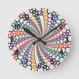 Billiarden / Pool Balls: Wall Clock Runde Wanduhr