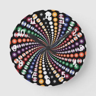 Billiarden / Pool Balls: Wall Clock Runde Wanduhr