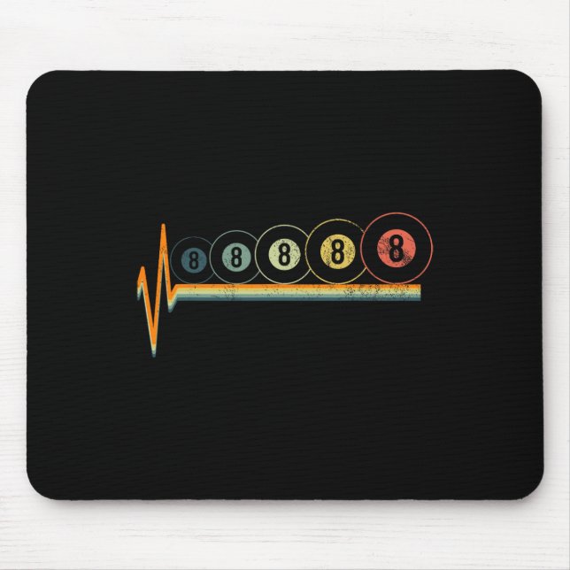 Billiards acht Vintage Retro Mousepad (Vorne)