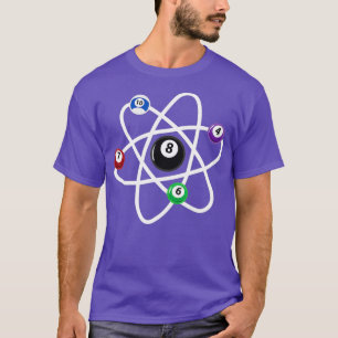 Billiards Atom Science 8Ball Pool Liebhaber T-Shirt