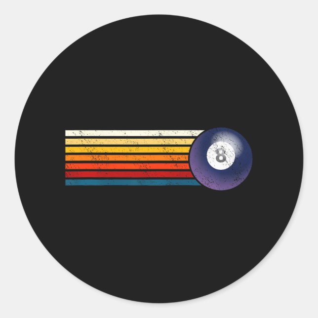 Billiards Ball Eight Pool Table Snooker Pyramide Runder Aufkleber (Vorderseite)