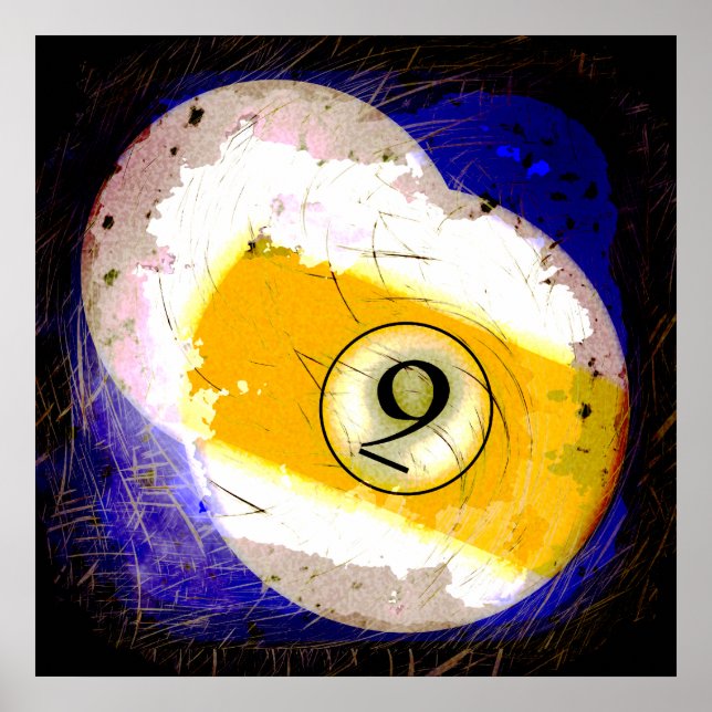 BILLIARDS BALL NUMMER 9 POSTER (Vorne)