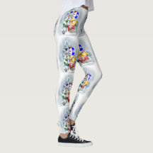 Billiards Ball Snowman Weihnachts-Leggings
